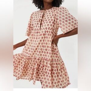 Emerson Fry Pink Floral Mini Dress -India Collection xs/s NWT